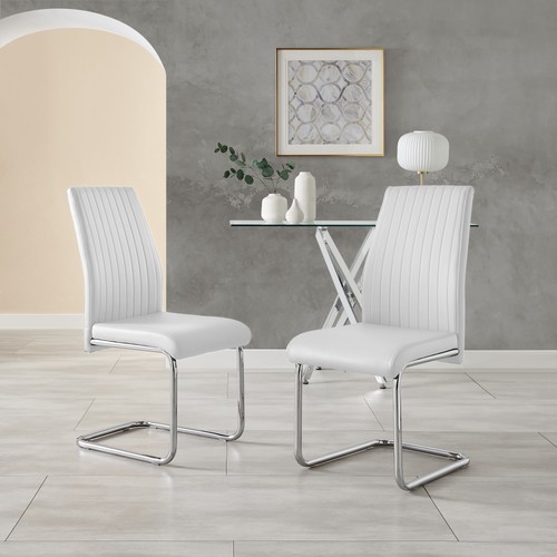 Lorenzo faux leather - x2, silver