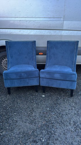 Blue slipper chairs with - chairs,