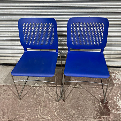 Set blue armless dining - blue,