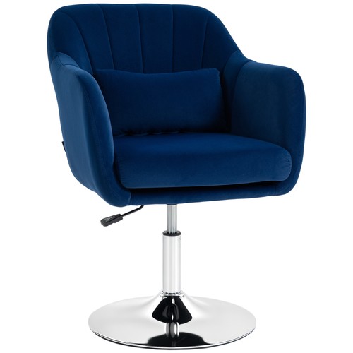 Homcom retro velvet swivel - retro,