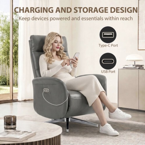 Homcom swivel recliner chair - recliner,