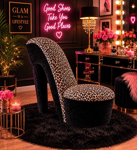 High heel shoe chair y2k - high,