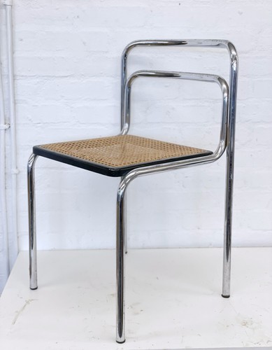 Vintage chrome rattan chair - chrome,