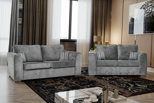 High back crushed velvet sofa - back,
