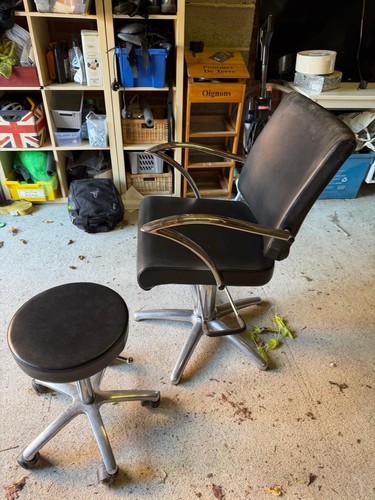 Black silver swivel salon - swivel,