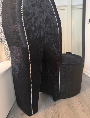 Black velvet high - black,