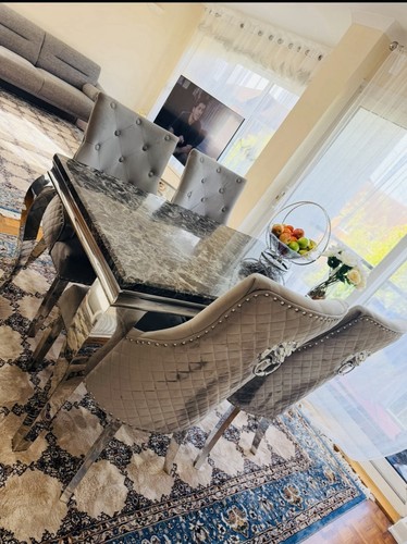 5pc grey marble effect - 5pc, dining