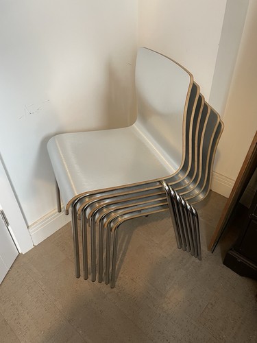 Silver curved plywood - silver,