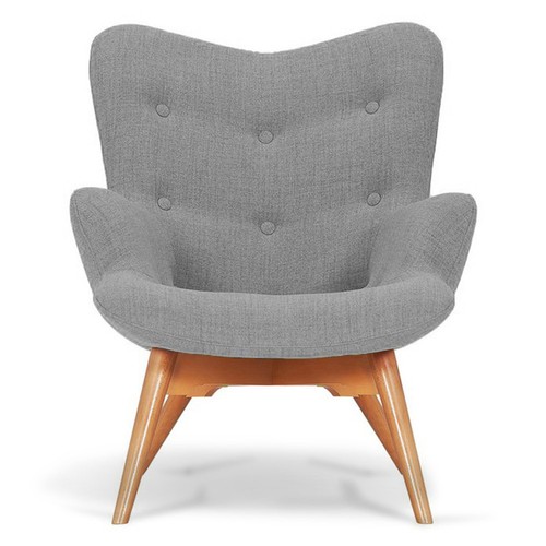 Upholstered fabric wingback - upholstered,