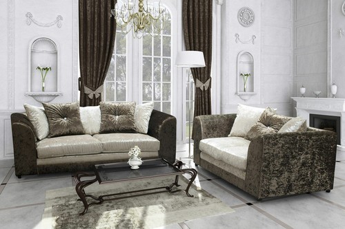 Crushed velvet sofa - sofa, armchair