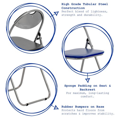 Padded folding chair - padded,